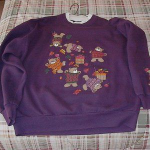 Bears Fall Theme Sweatshirt, Size L